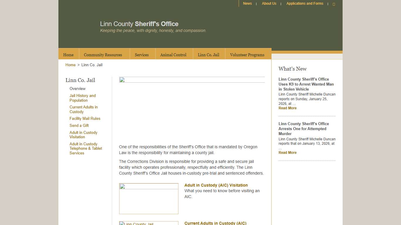Jail Overview - Linn County Sheriff's Office